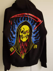 Stay Cold Appareal Red & Blue Grim Reaper Unisex Hoodie
