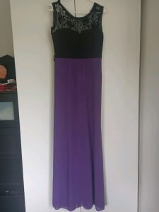Stunning Black and Purple Formal Dress (Never Worn)