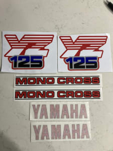 Yamaha 1986 YZ125 full decal set