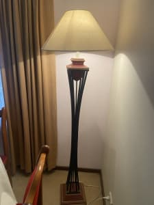 Floor lamp and two side lamps