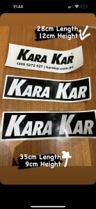 Kara Kar Sticker’s x 3