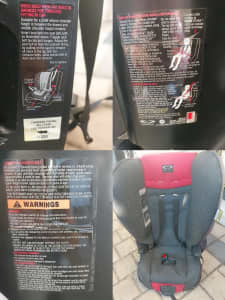 Convertible car seat and booster for sale (for6 months to 9 years old)
