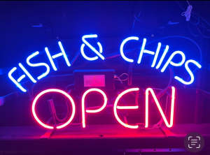 Fish n chips - genuine neon sign