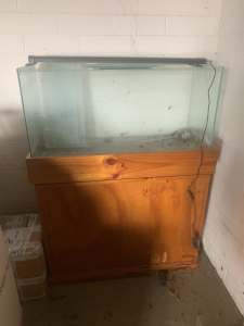 3 foot fish tank and stand with light