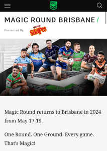 2024 NRL Magic Round ticket - Sun 19 May