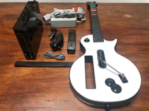Wii Console Guitar Bundle - 15 x Guitar Hero & Rock Band Games & N64,