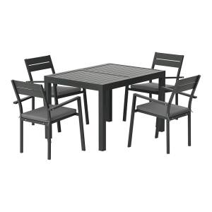 Gardeon Outdoor Dining Set 5 Piece Aluminum Extendable Table Setting