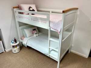 Childrens solid wood bunk bed