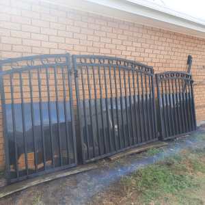 STEEL DRIVEWAY GATES & 1 OTHER