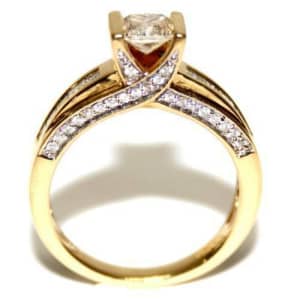 18ct Yellow Gold Angus & Coote Diamond Ring - Size: M (6.01gm)