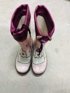 Rubber boots hand painted size 30EU