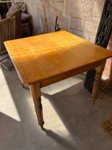 Old Pine Kitchen table 90 square, 75cms high