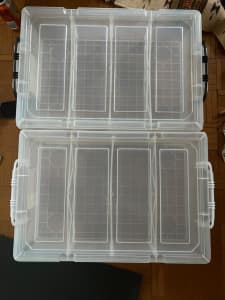 2x Shoe storage containers