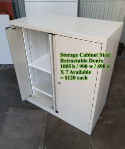 Storage Cabinet 2 Door Retractable
