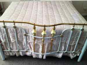 Double Brass Bed head and foot