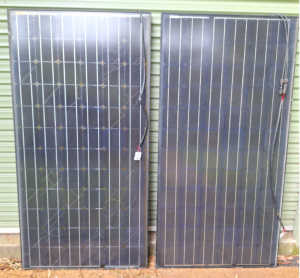 SOLAR PANELS X 2 rated nominal 12VDC at 220W each when new.