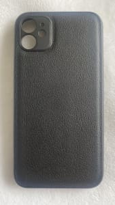 I phone 11 leather case black hard shell brand new 
