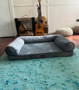 Large Dog Orthopaedic Sofa Bed in Grey