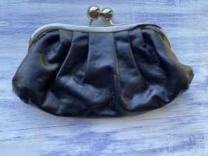 Vintage leather clutch