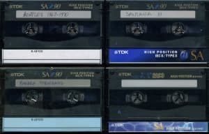 4 TDK SA90 high quality cassette tapes - PENDING COLLECTION