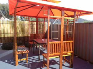gazebo with chears and table