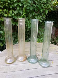 Long Vases -thick glass vessels used for staging & interior decorating