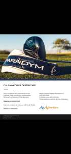 Callaway Driver and Fitting Voucher