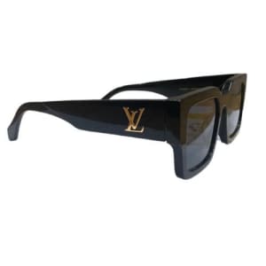 Louis Vuitton Edge Square Sunglasses Black/Gold (Z1579e) Black -249493