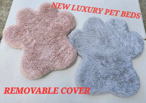 BRAND NEW Luxury Paw Print Pet Beds , Dog Bed , Cat Bed With Washable 