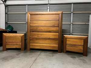 Can deliver…Big chest of drawers and two bedside tables