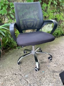Desk chair - back support : swivel : castors : height adjust