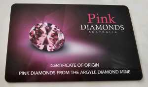 NEW PINK ARGYLE DIAMOND RING. 18K ROSE GOLD 37 =0.30CT FLP/SI DIAMONDS