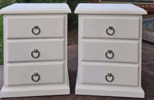 White Bedside tables x2 