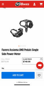 Favero Assioma UNO Pedals Single Side Power Meter