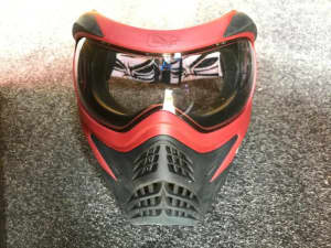 PAINTBALL MASK. V-FORCE GRILL. RED