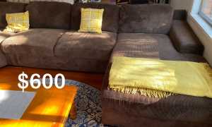 Brown corduroy couch