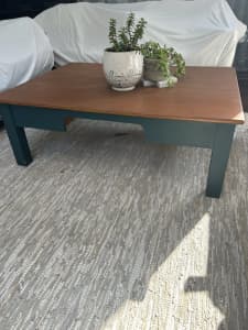 Timber coffee table with two draws