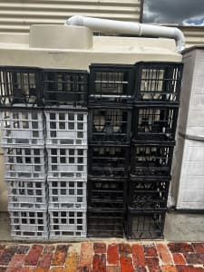 Milk crates (black new condition) - x15 - $200