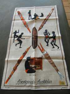 Aboriginal Print Collectable Tea Towel No Holds