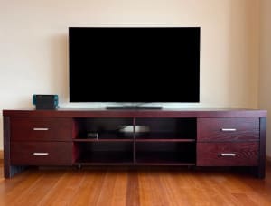 Large wooden entertainment unit / TV stand