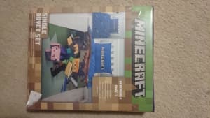 MINECRAFT single bed reversible quilt, doona cover set, New in packet