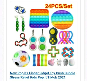 24Pcs Fidget Toy Set for Kids and Adults, Cheap Sensory Toy, Decompres