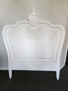 French Provincial King Single Bed head and mirror