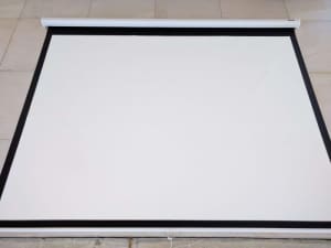 As New - 100 inch Manual Pull Down Projector Screen