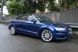 2015 Audi A3 8V MY15 Attraction S Tronic Blue 7 Speed Sports Automatic Dual Clutch Cabriolet