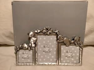 Silver baby photo frame 