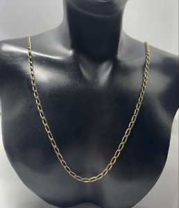 Vintage 9ct yellow gold chain necklace