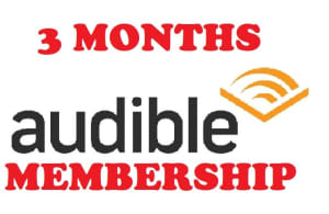 AUDIBLE 3 MONTHS ACCESS MEMBERSHIP SUBSCRIPTION CODE USE BY 31/03/24 V