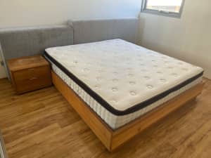 King Bed frame, Mattress and side draws