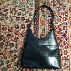 Cellini black leather ladies handbag - near new